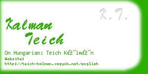 kalman teich business card